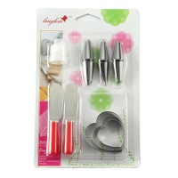 12 pcs stainless steel kids cake decorating tool set