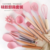 Silicone Cooking Set, Nonstick Hygienic Cookware, Heat-Resistant, Baking Tools, Large and Small Spatulas, Whisk