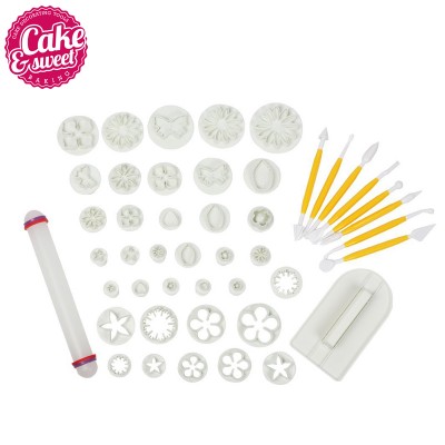 Cake decorating tool 46pcs different shaped fondant modeling molds