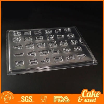 Plastic Letters chocolate mold fondant candy molds