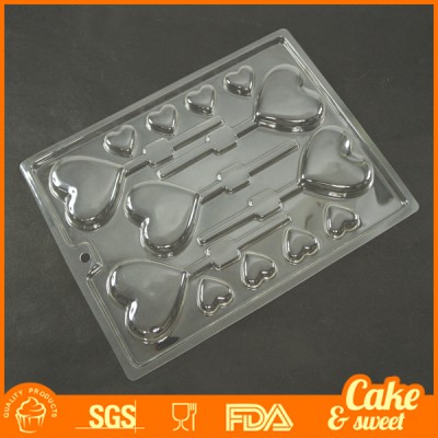 Heart shape plastic chocolate mold candy mold