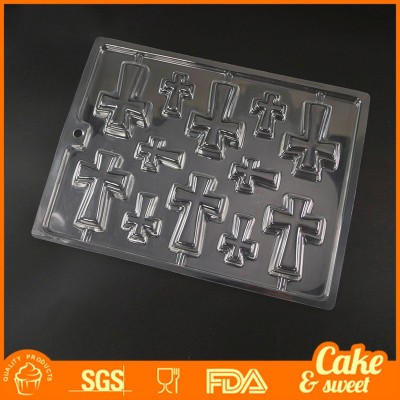 High quality cross custom plastic chocolate mold mold for chocolate