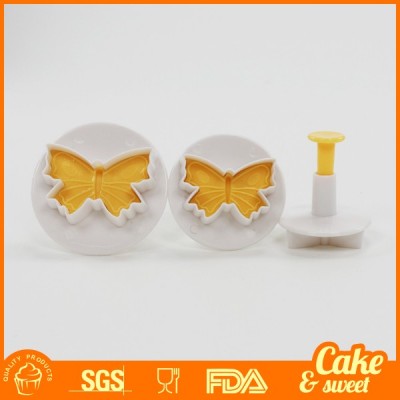 Plastic China butterfly plunger cutter fondant cookie cutters