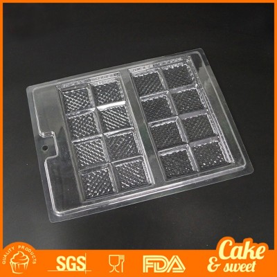 Plastic transparent square style chocolate mold candy molds