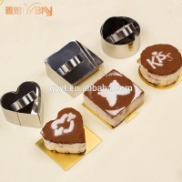 DIY Mini Shaped Stainless Steel Mousse Cookie Cutter Mold with Cover